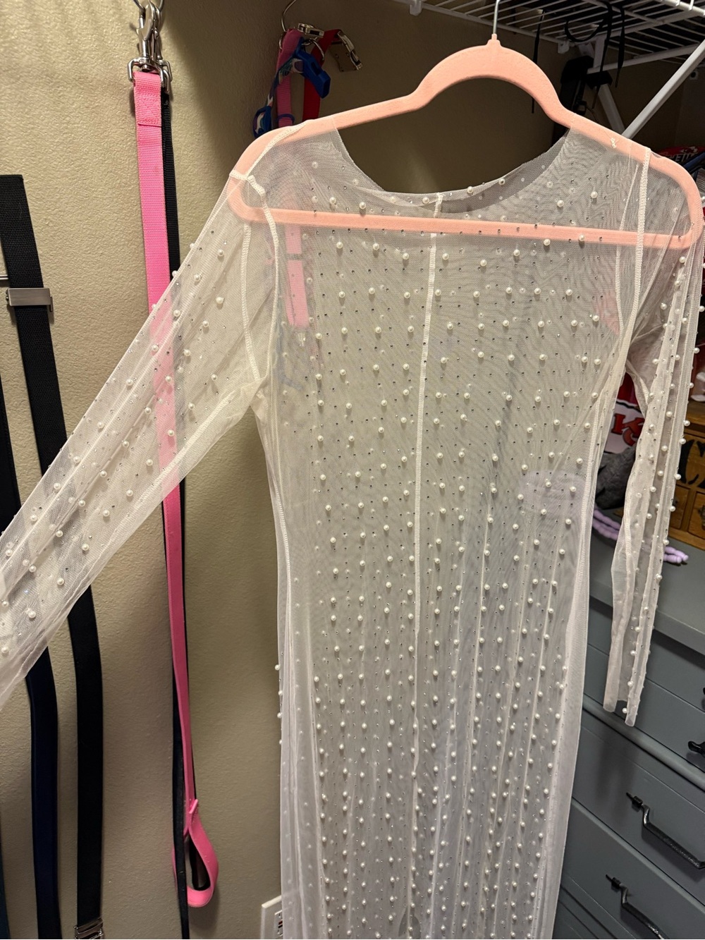 White pearl dress